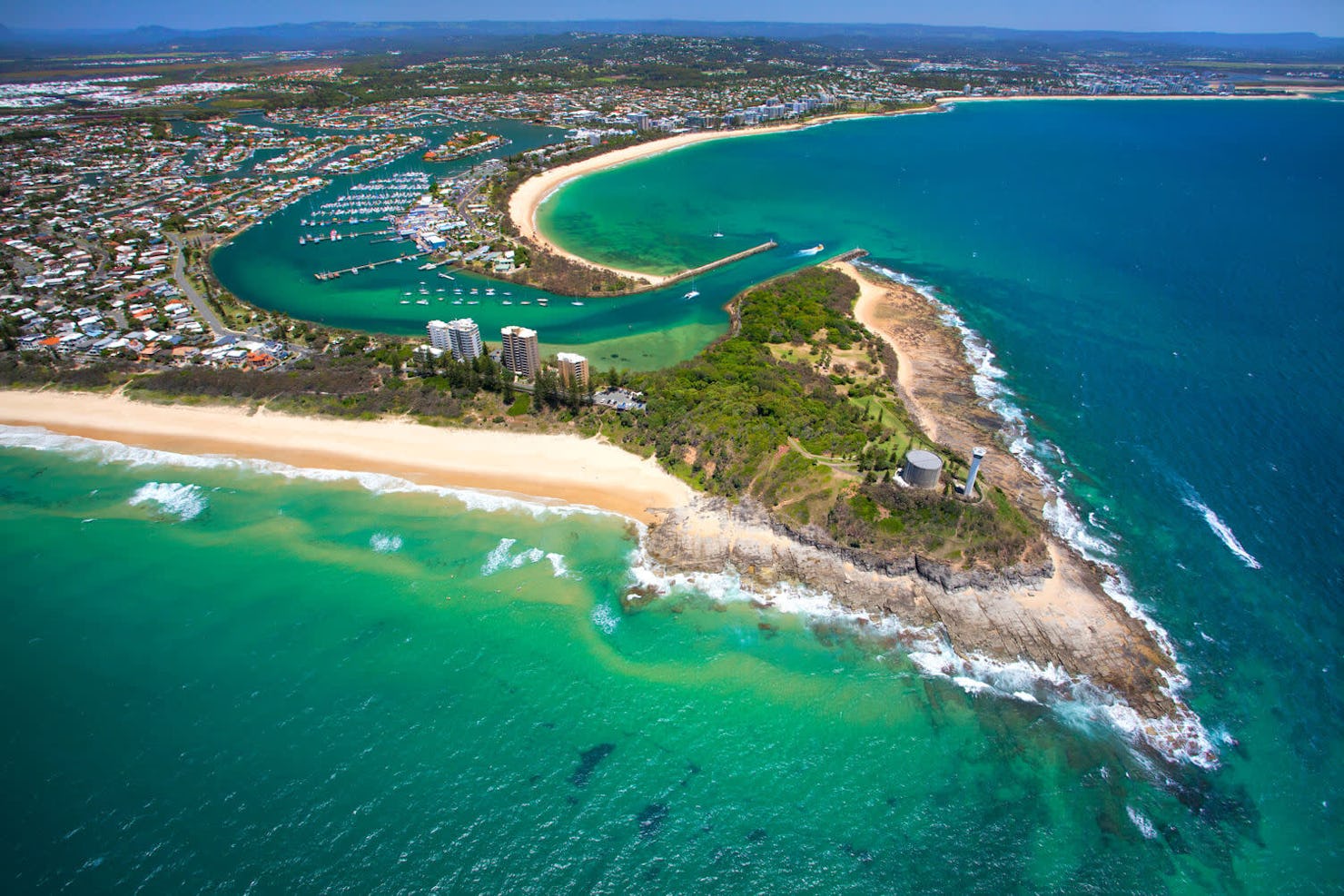 Point Cartwright Lighthouse from the air