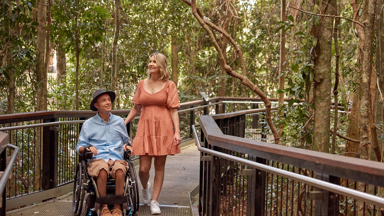 Couple walking at Mary Cairncross Scenic Reserve. Credit: Tourism & Events Queensland