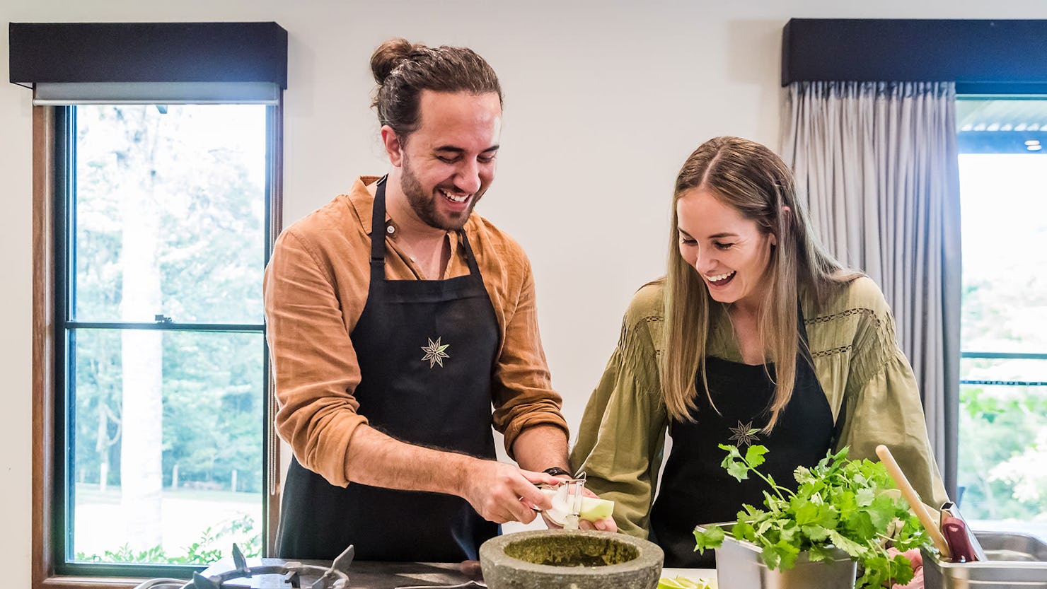 Cooking school at Spicers Tamarind, Maleny