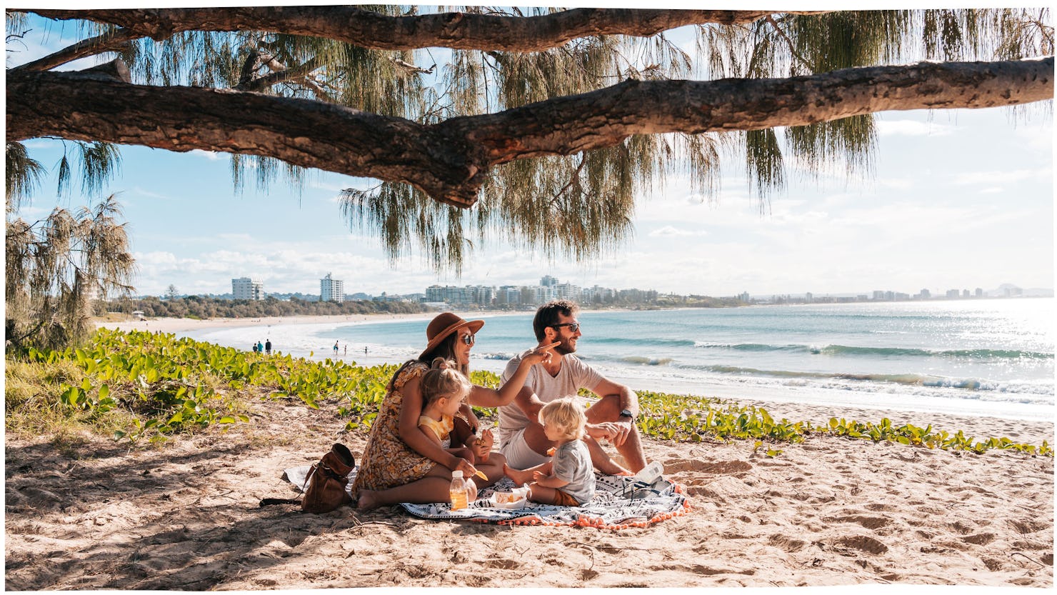 Family Picnic at Mooloolaba Beach (The Spit)