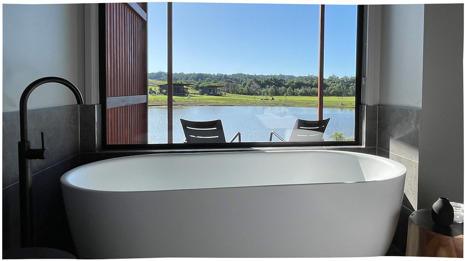 Bath with a view at Sixty6 Acres