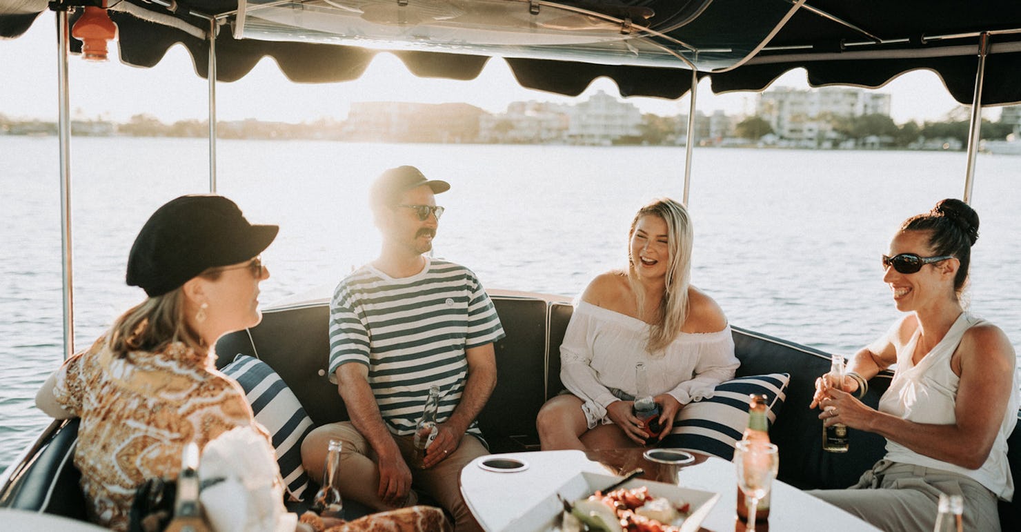 Sunset cruise in the Mooloolah river with Coastal Cruises