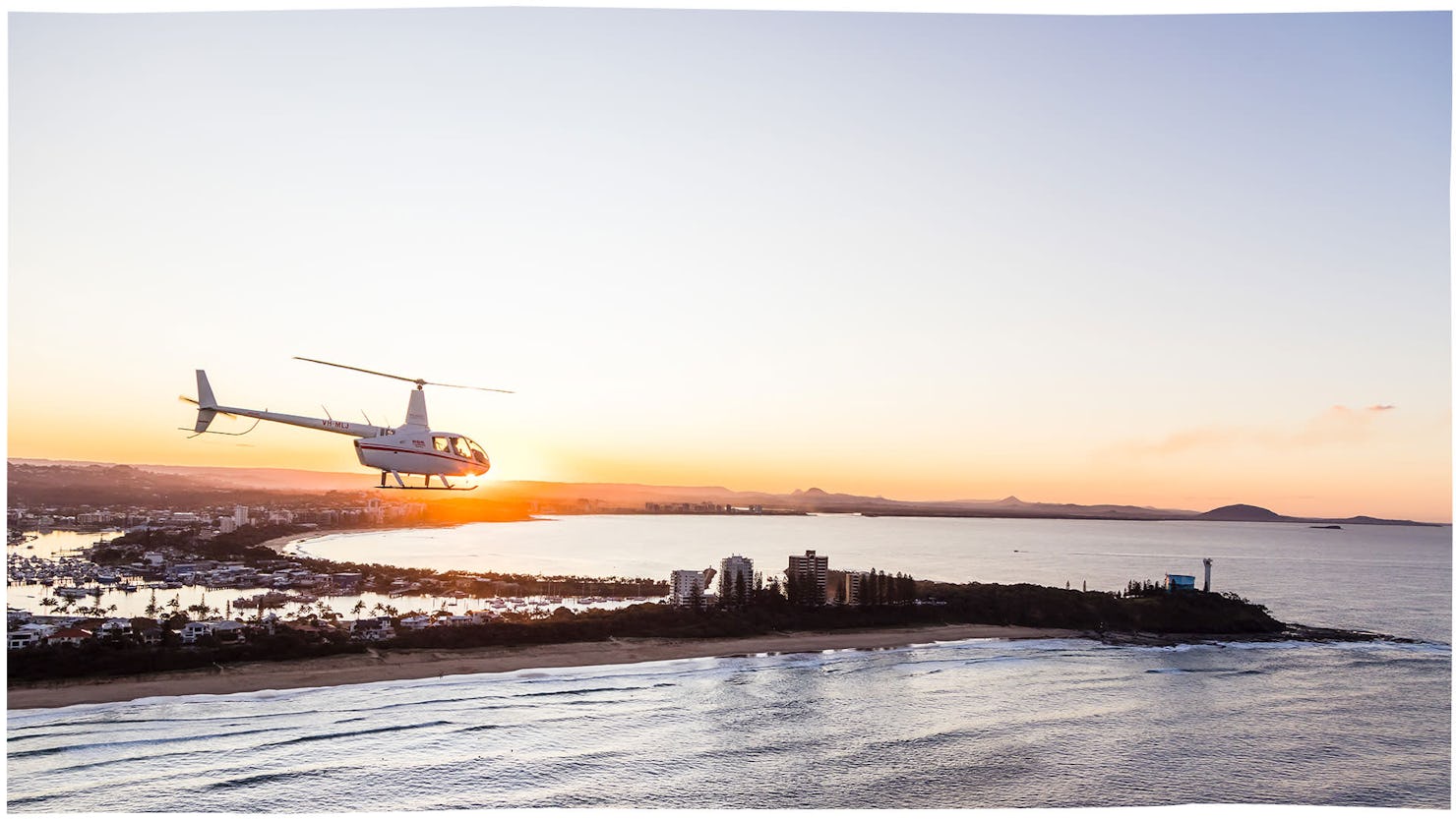 Sunset tour with Oceanview Helicopters