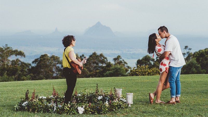A breathtaking backdrop the Sunshine Coast is the perfect place to propose.